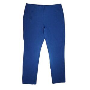 CHICOS Solid All‎ Blue Pull On Crop Pants Brand Size 0 (Womens Size 4)